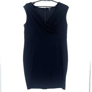 Torrid Surplice Sheath Dress Sz 20 Sleeveless Classic Timeless Neutral Y2K LBD